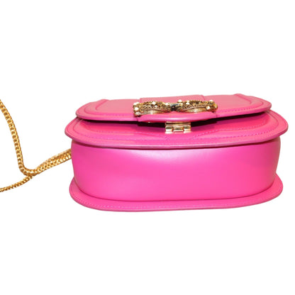 Dolce & Gabbana DG Amore Pink Calfskin Shoulder Bag, New