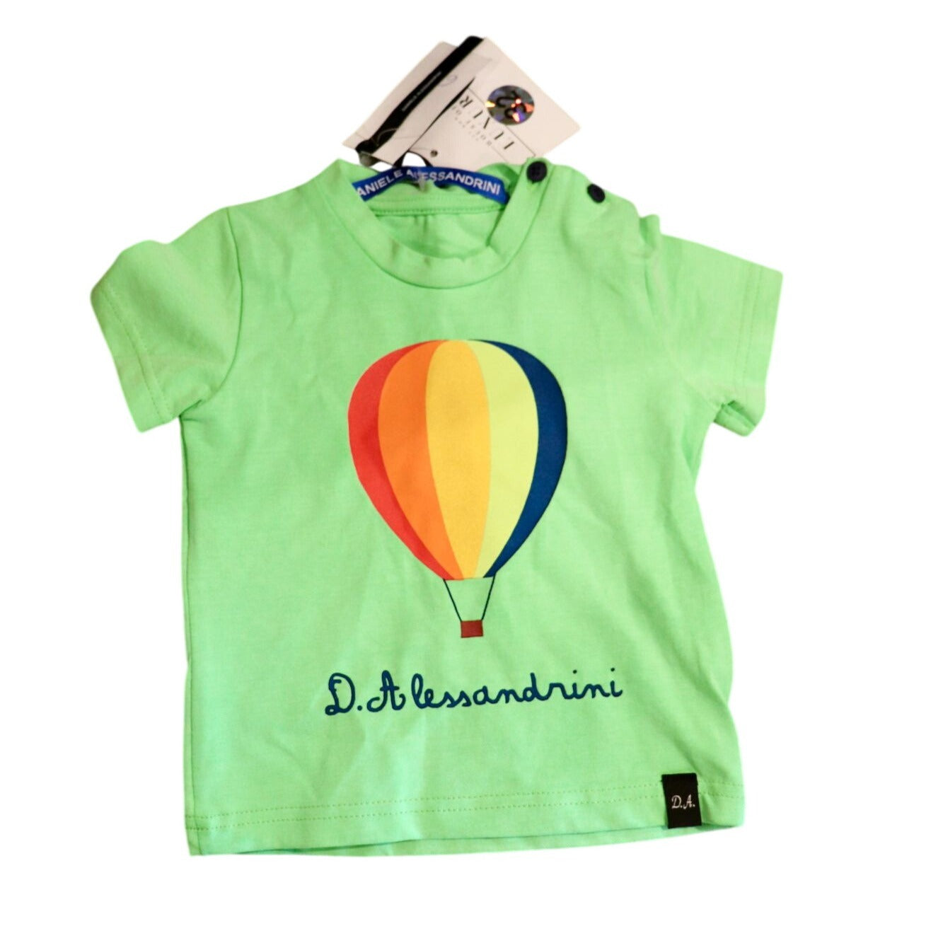 Daniele Alessandrini Baby T-Shirt With Rainbow Balloon,Size 6M NWT