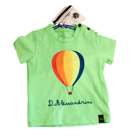 Daniele Alessandrini Baby T-Shirt With Rainbow Balloon,Size 6M NWT