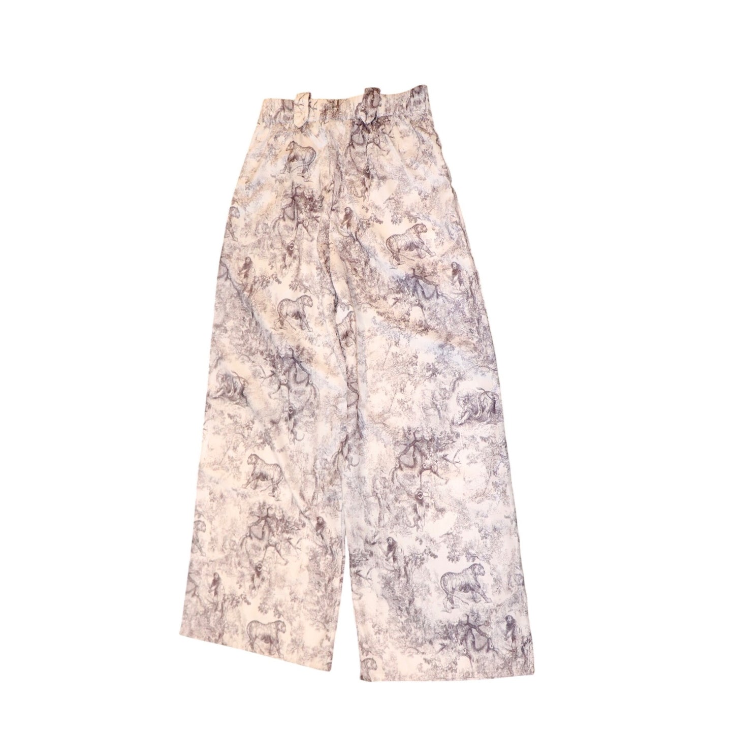 Amanda Jean NYC Toile Print Wide-Leg Pants Size Large (fits M), NWOT