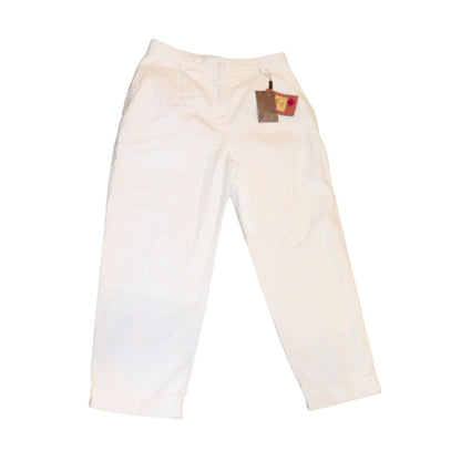 Etro White Womens Cotton Trousers, Size 46/US 10 NWT