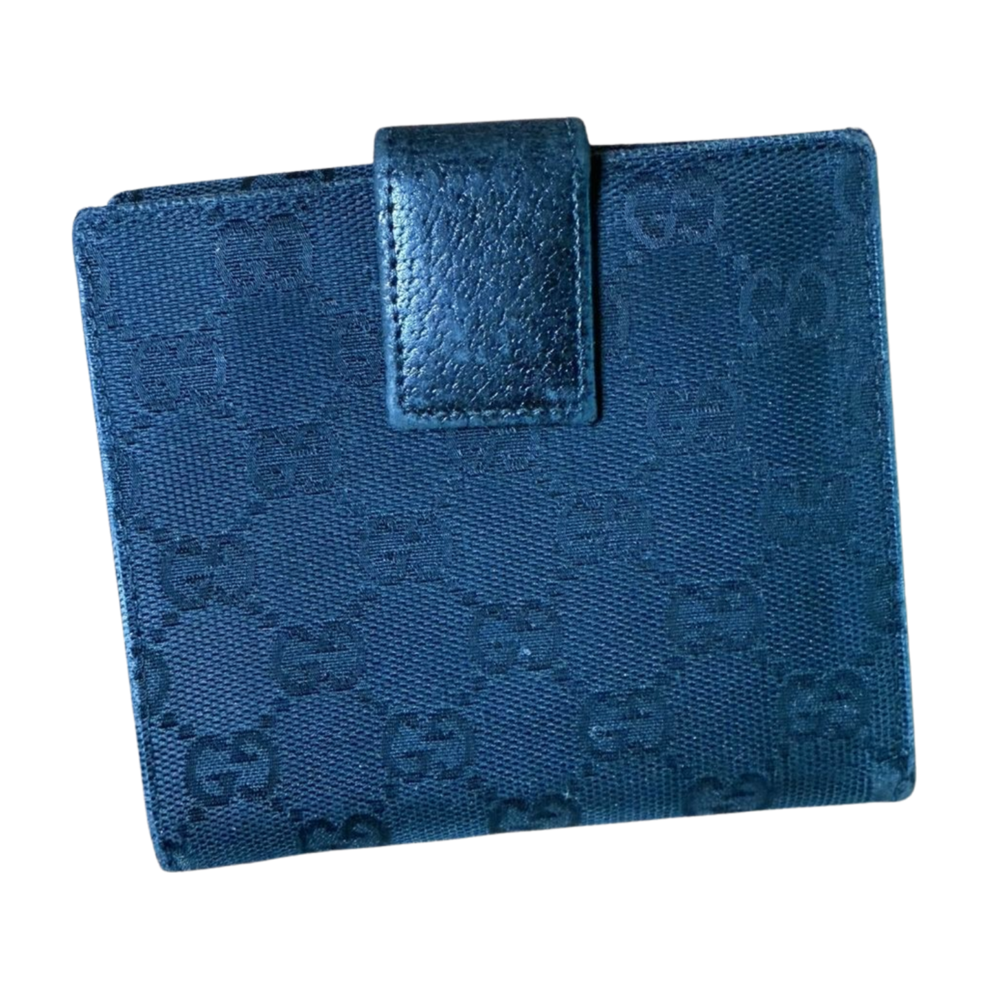 Gucci Wallet Womens Black Designer Bifold GG Monogram Snap Closure