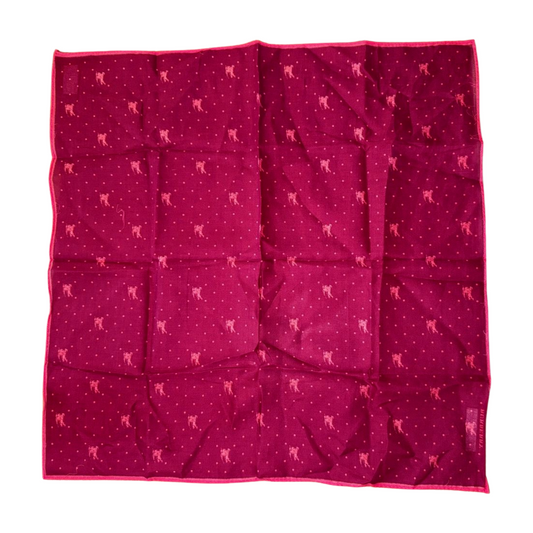 New Burberry Handkerchief Magenta Pink Logo Print