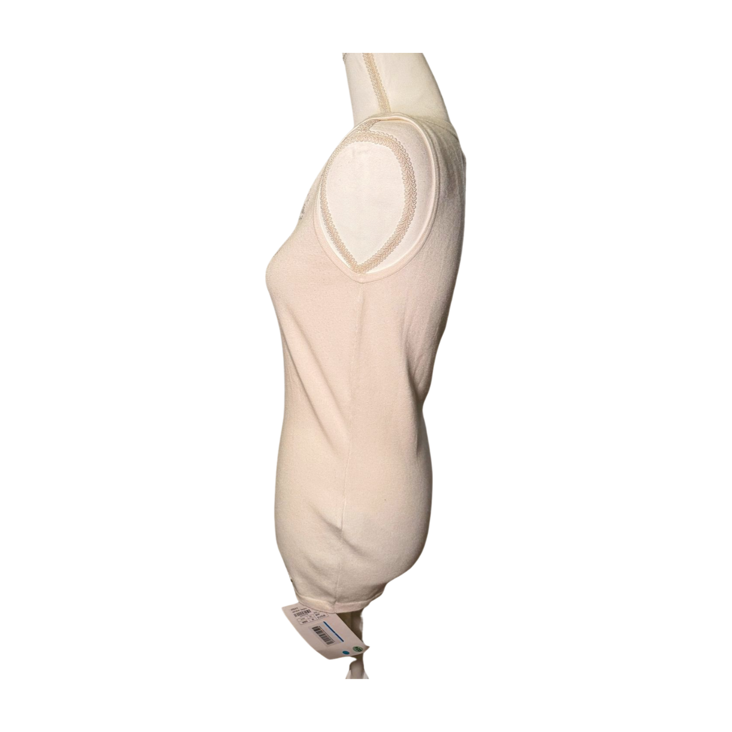 New Versace Womens Sleeveless Top Size 40 Cream Knit