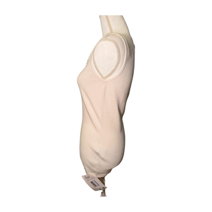 New Versace Womens Sleeveless Top Size 40 Cream Knit