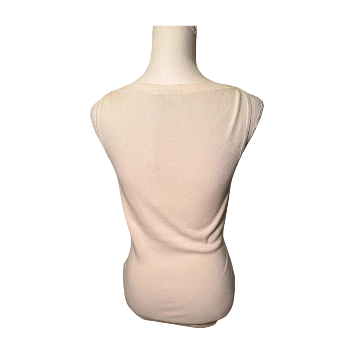 New Versace Womens Sleeveless Top Size 40 Cream Knit
