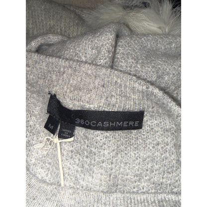 360Cashmere Womens Gray Crewneck Cashmere Sweater Size M NWT