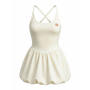 Roller Rabbit X Target Womens White Crossback Tennis Dress Large NWT