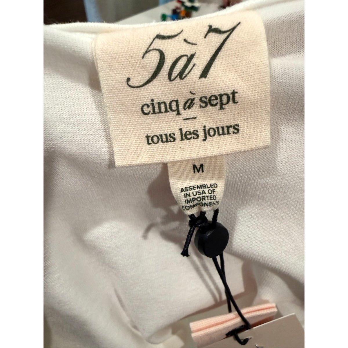 Cinq À Sept Feather-Hem Cropped Sleeveless T-Shirt, Medium NWT