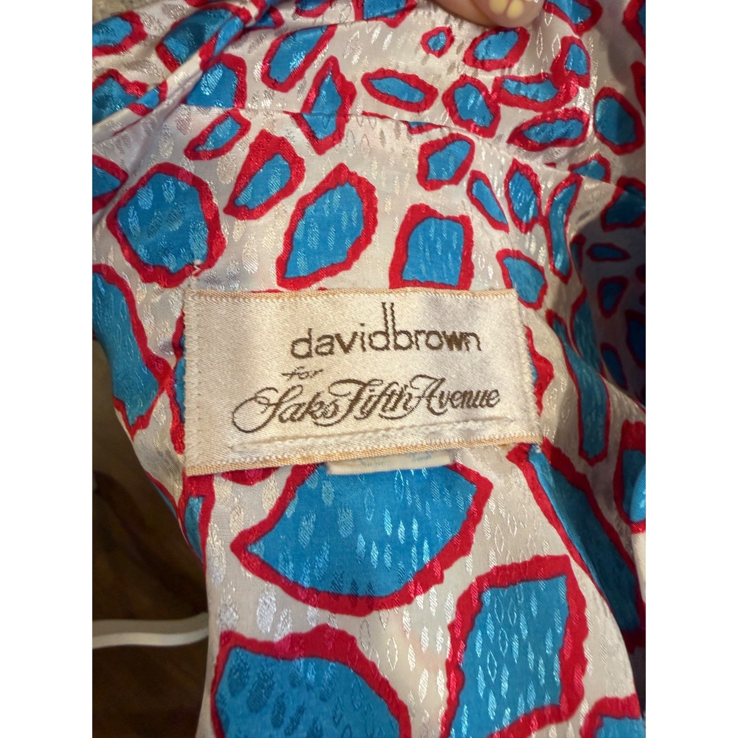 David Brown For Saks Fifth Avenue Vintage House Dress Kaftan, Medium (fits L/XL)