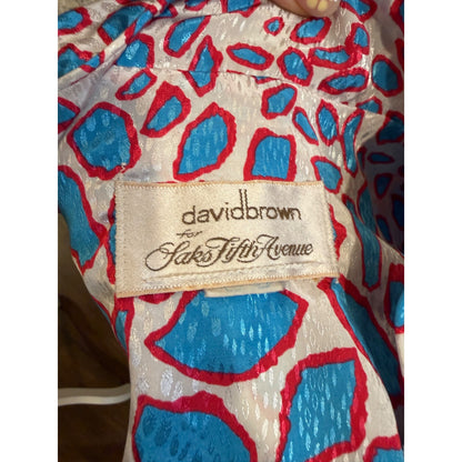 David Brown For Saks Fifth Avenue Vintage House Dress Kaftan, Medium (fits L/XL)