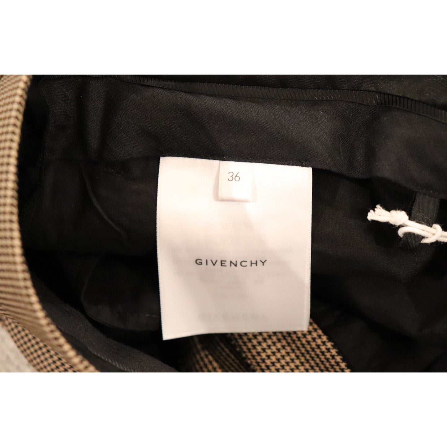 Givenchy Houndstooth Twill Tapered Pants Long, Size 36/US 4 NWOT