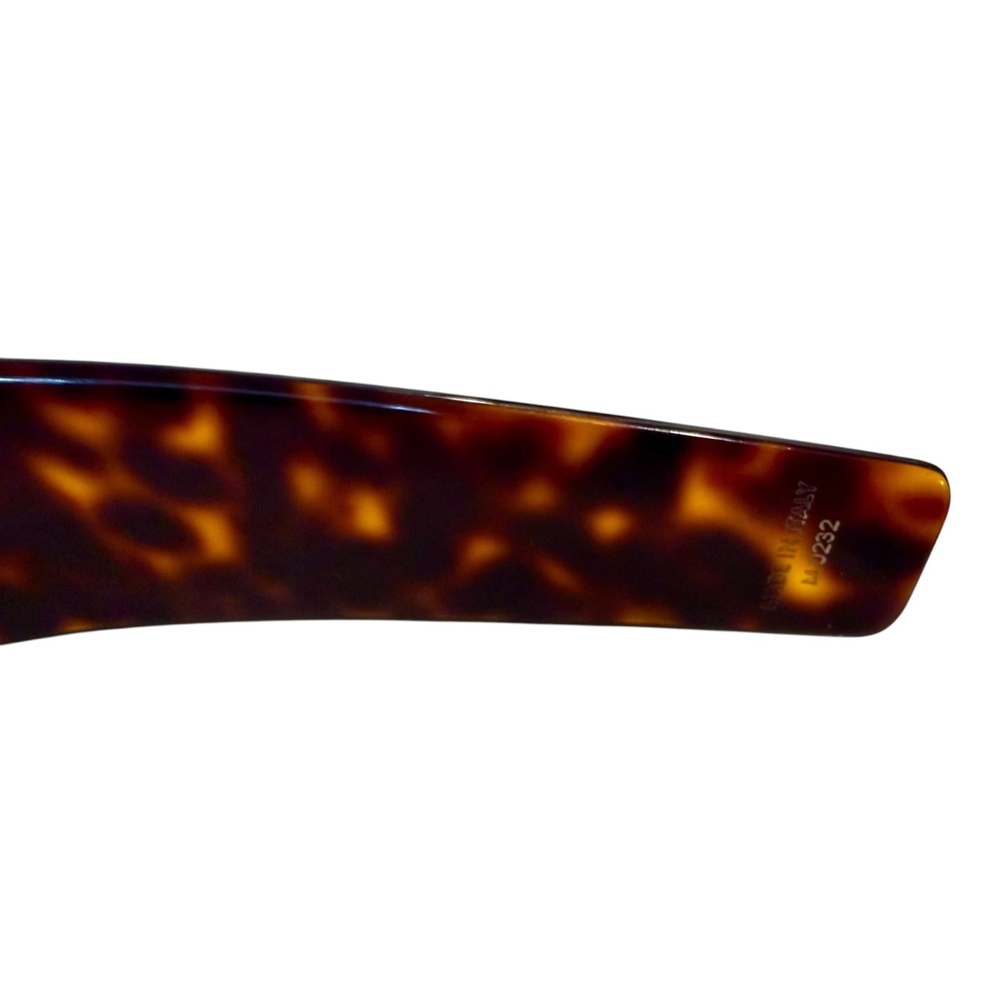 Celine Brown Tortoiseshell Logo Wide Headband Made In Italy