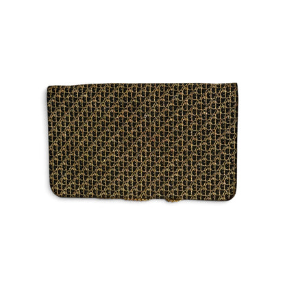 Christian Dior Gold & Black Monogrammed Clutch With Chain Strap