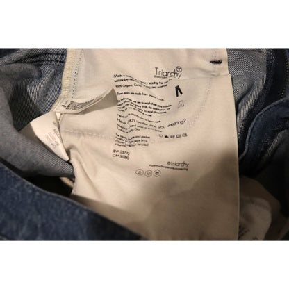 Triarchy Two-Tone Denim & White Jeans, size 30