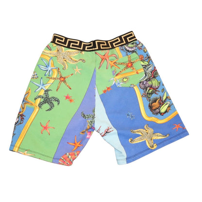 Versace Greek Key Waistband Youth Shorts, Size14A (kids L) fits women S