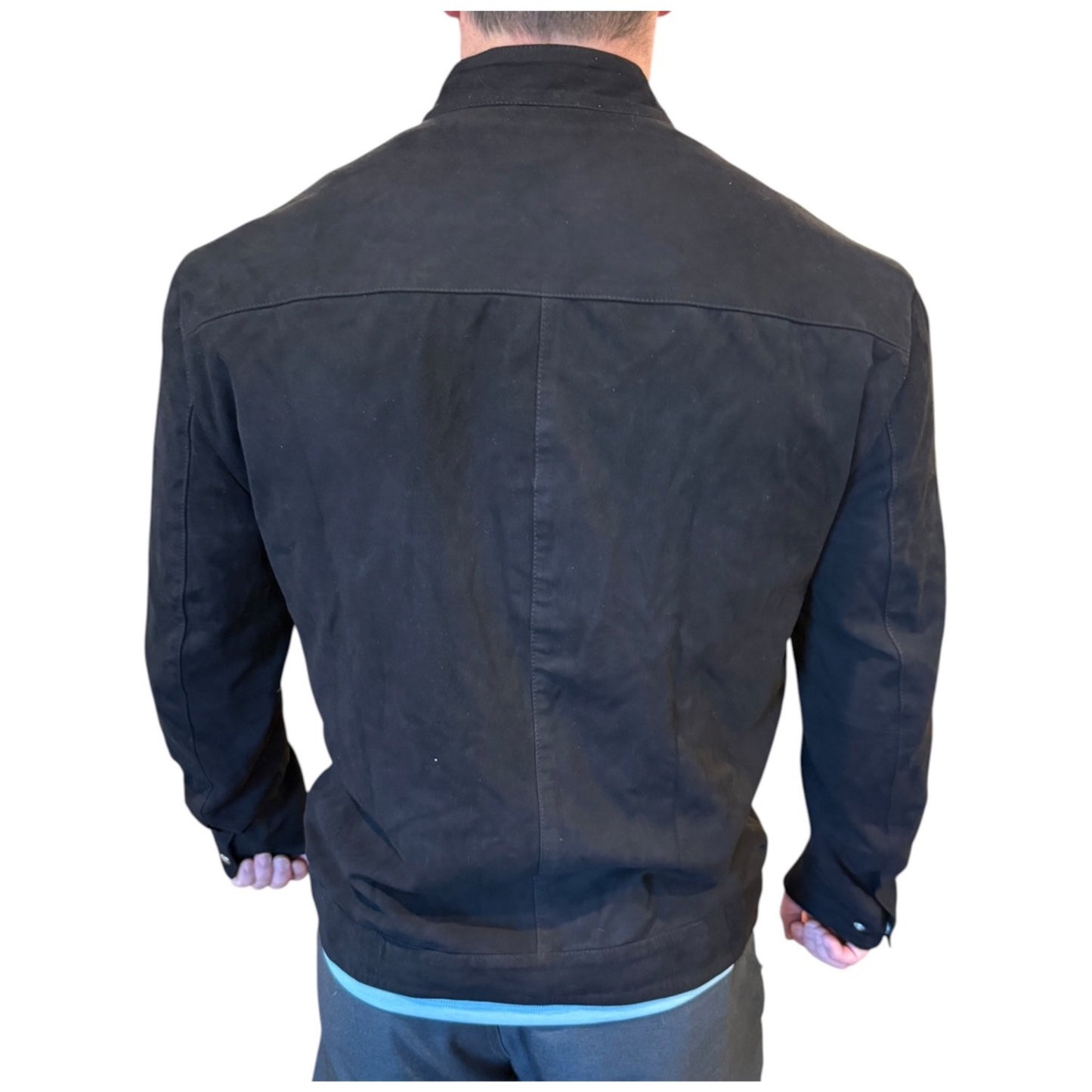 Quince Mens 100% Suede Café Racer Jacket, Large NWT