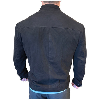 Quince Mens 100% Suede Café Racer Jacket, Large NWT
