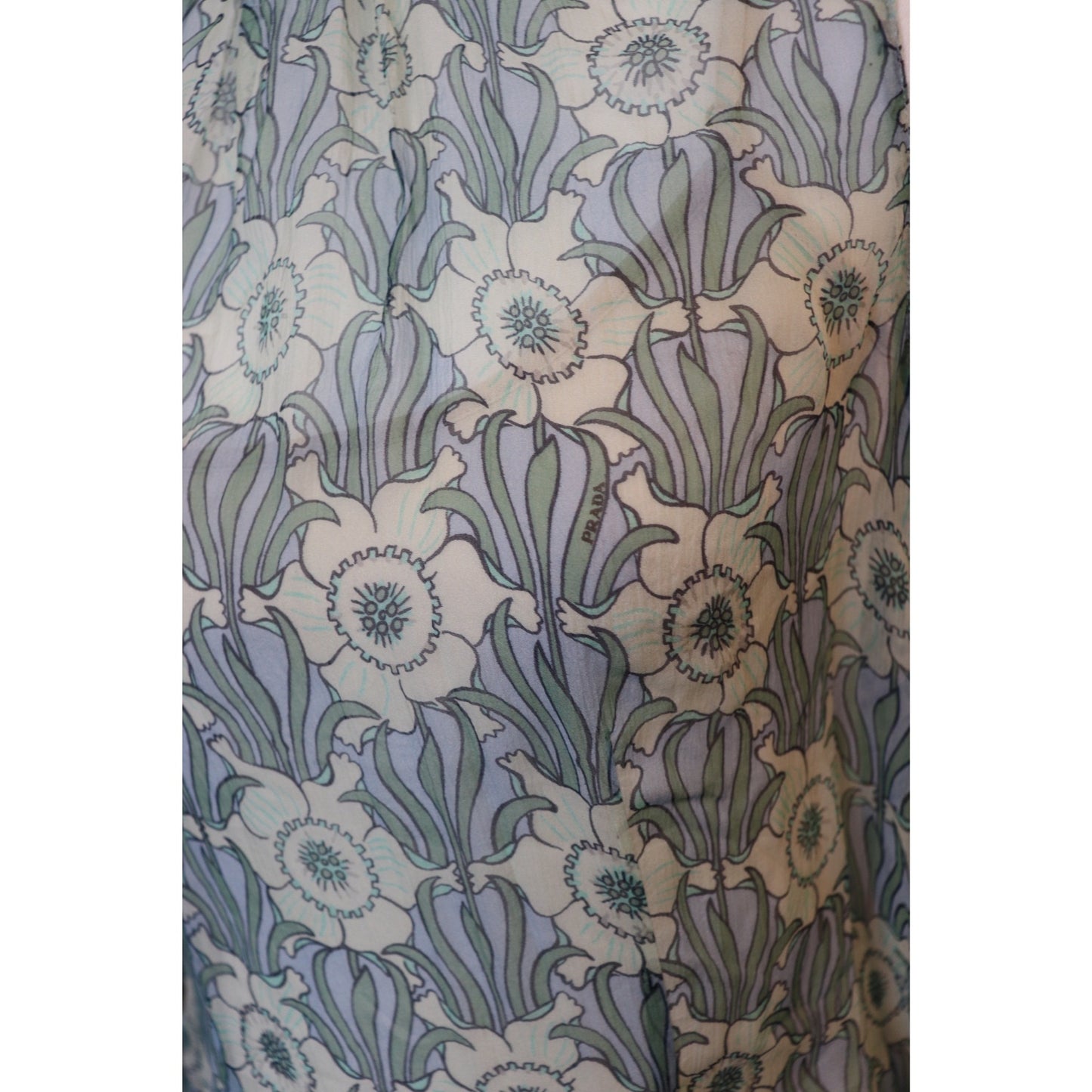 Prada Women’s Chiffon Floral Print Sleeveless Top, Size 40 NWT