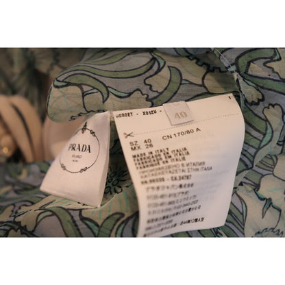 Prada Women’s Chiffon Floral Print Sleeveless Top, Size 40 NWT