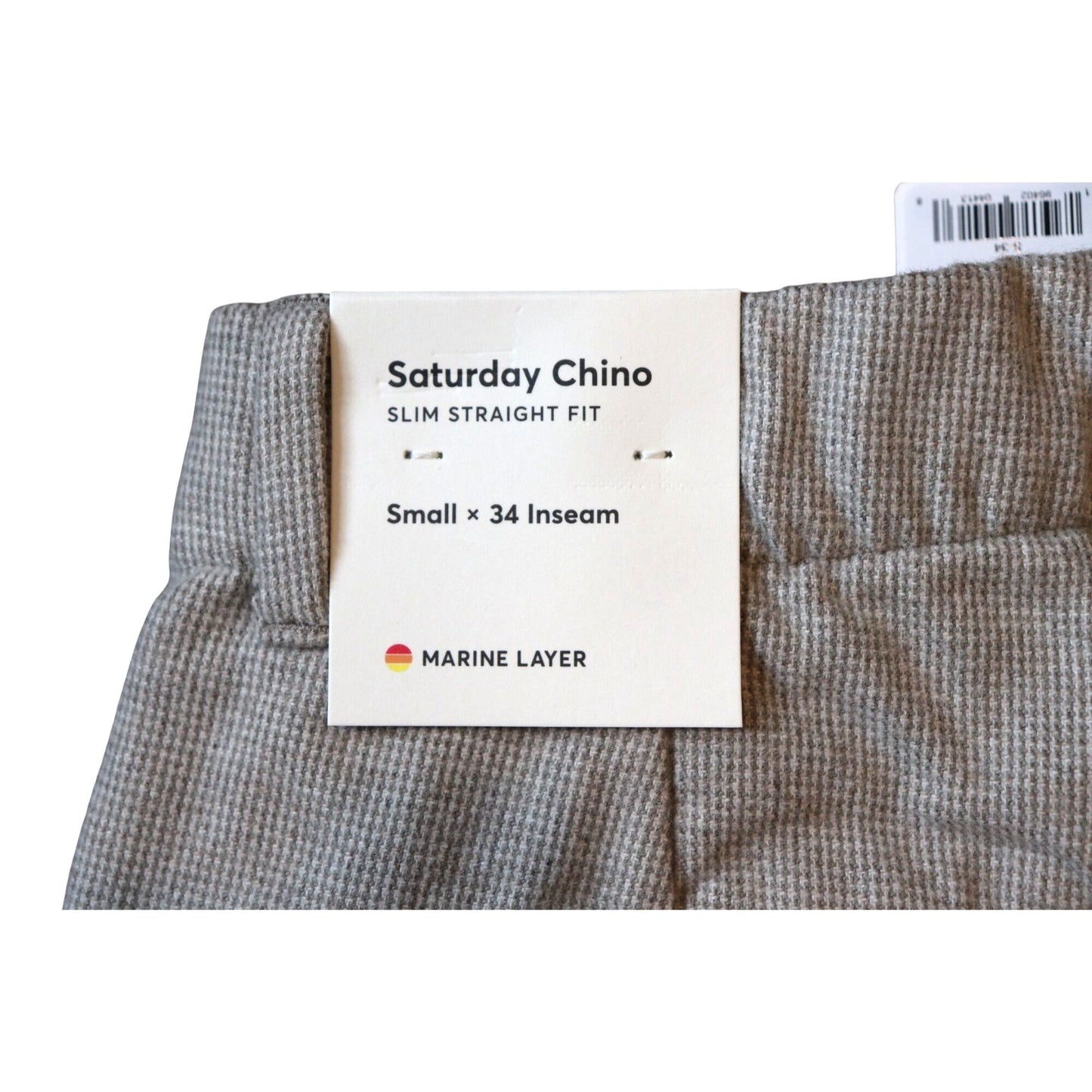 Marine Layer Chino Slim Straight Fit Mens Pants Small 34 Inseam NWT