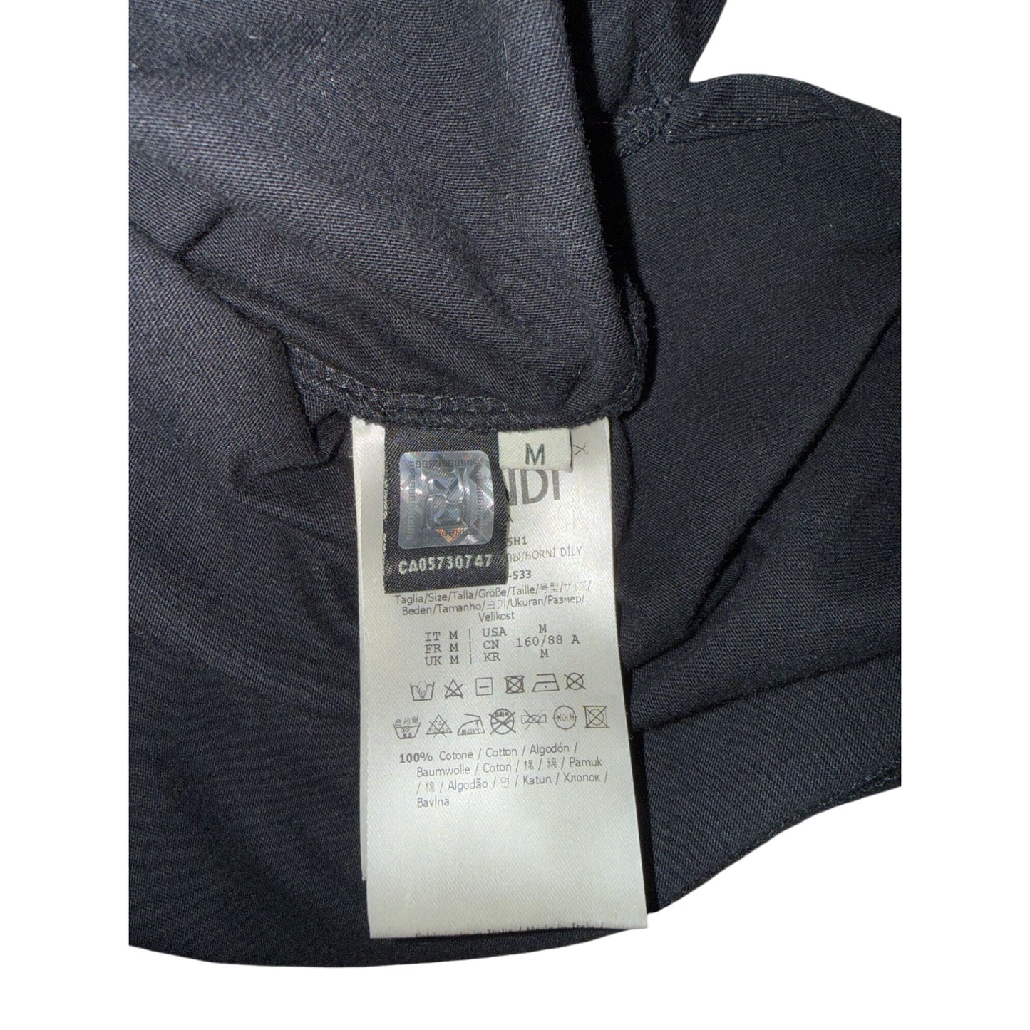 Fendi Roma Special Edition 2018/19 Black Cotton T-Shirt Size M