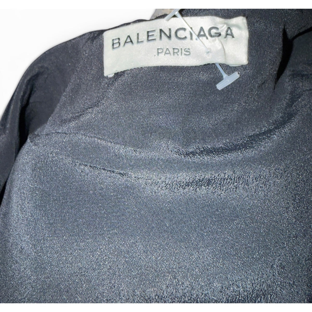 Balenciaga Paris Womens Black Long-Sleeve Blouse Side Zipper Size 40/US 4