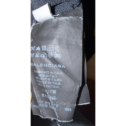 Balenciaga Paris Womens Black Long-Sleeve Blouse Side Zipper Size 40/US 4
