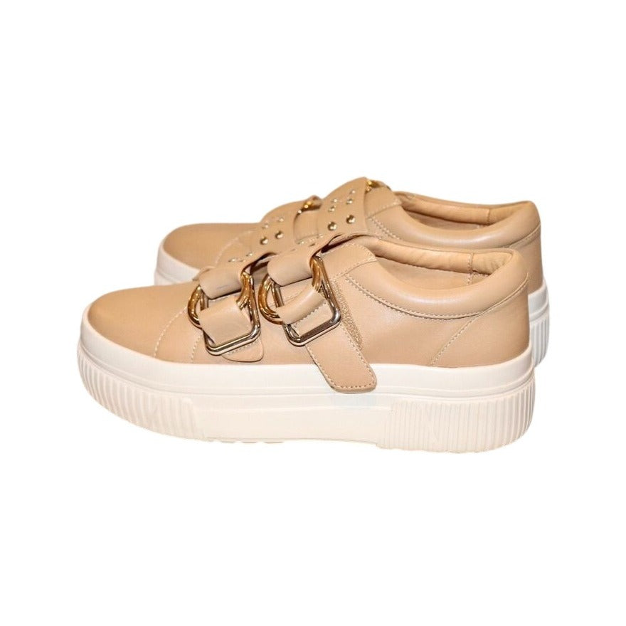 J/Slides Women's Waldo Studded Buckled Platform Sneakers, Size 7 New