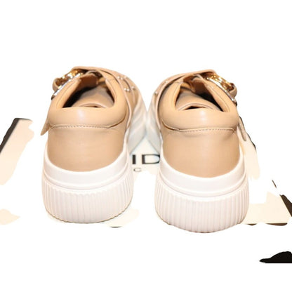 J/Slides Women's Waldo Studded Buckled Platform Sneakers, Size 7 New