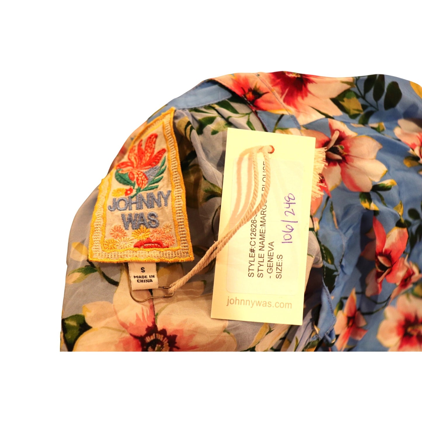 Johnny Was Geneva Floral Blouse, Small NWT