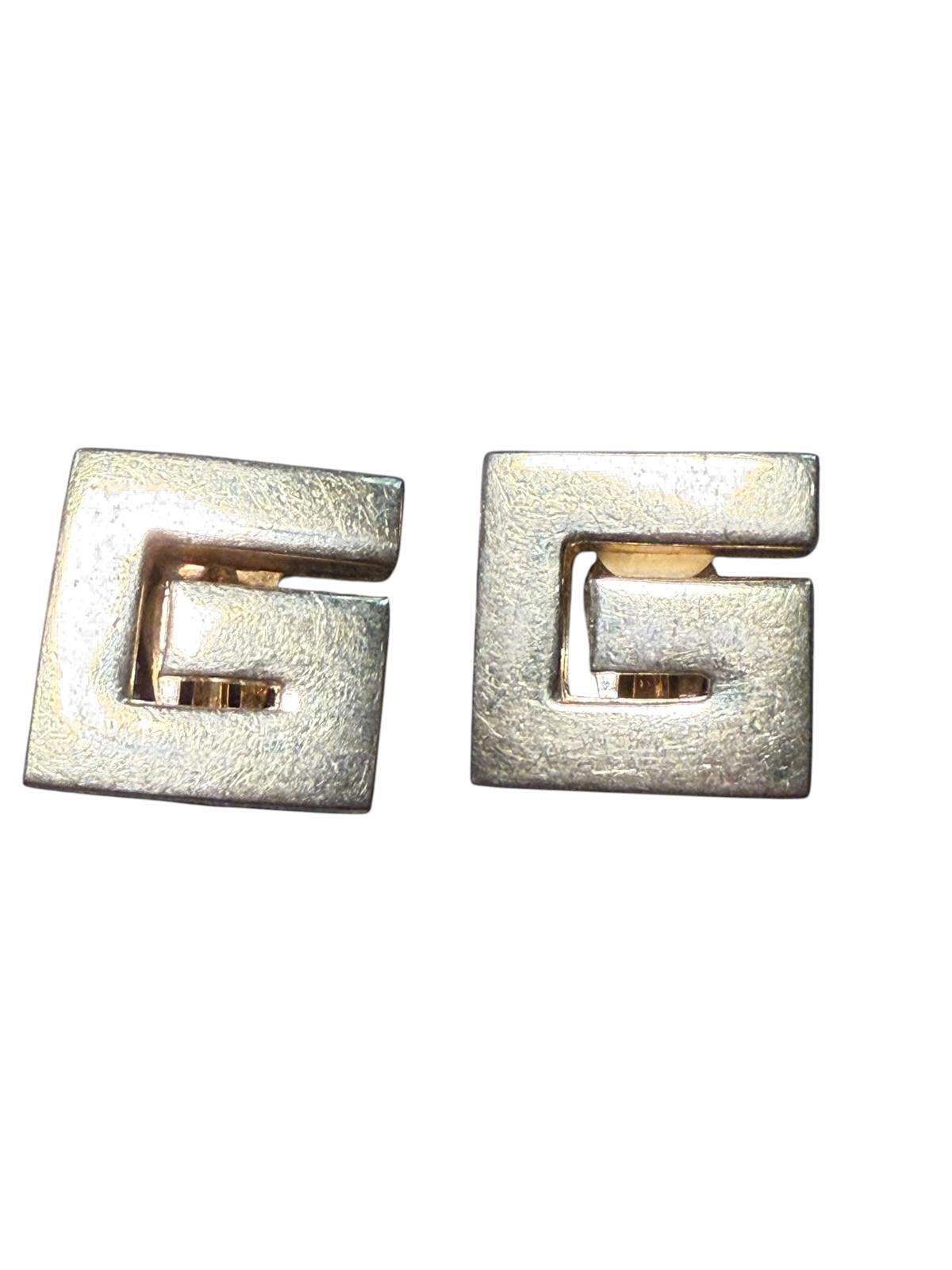 Vintage Givenchy “G” Gold Tone Clip-On Earrings