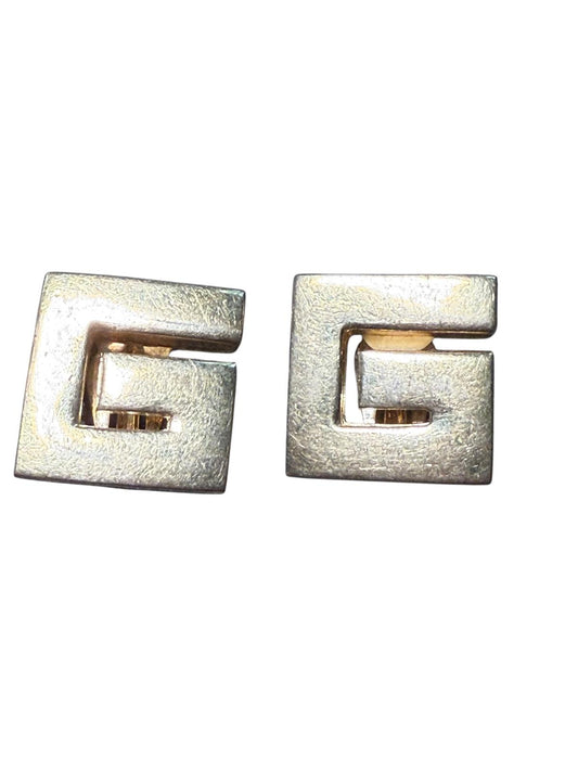 Vintage Givenchy “G” Gold Tone Clip-On Earrings