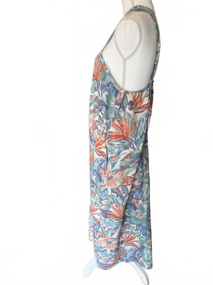 New Faherty Halter Midi Floral Pattern Dress, Size Large