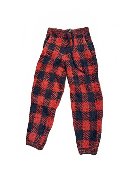 SKIMS Red and Black Checkered Women's Pants, S/M