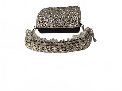 Embellished Evening Bag with Crystal Detailing