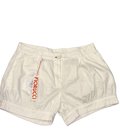 Fiorucci White Women's Shorts, Size 46/US 12 NWT