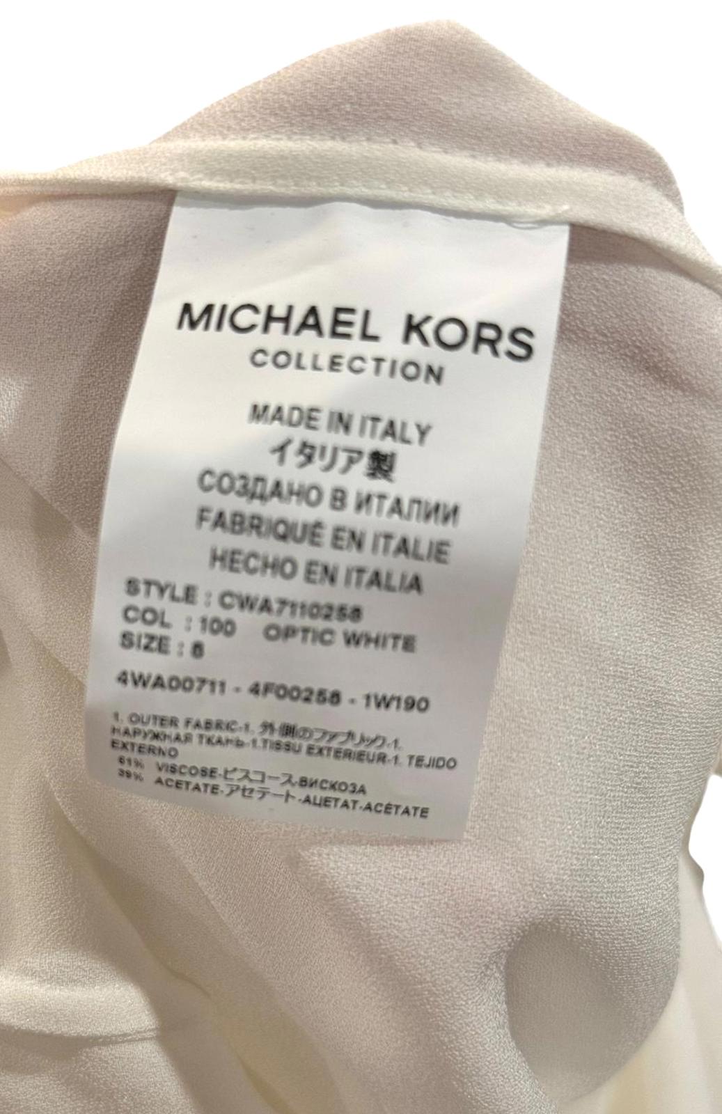 New Michael Kors Collection Button-Down Blouse, Size 8