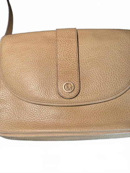 Christian Dior Beige Leather Shoulder Bag