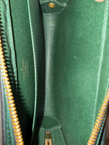Louis Vuitton Green Taiga Clutch Bag