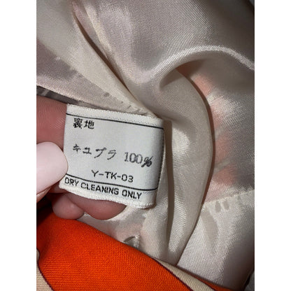 Miss Dior Orange and White Monogram Belted Shirt Dress, Size 11