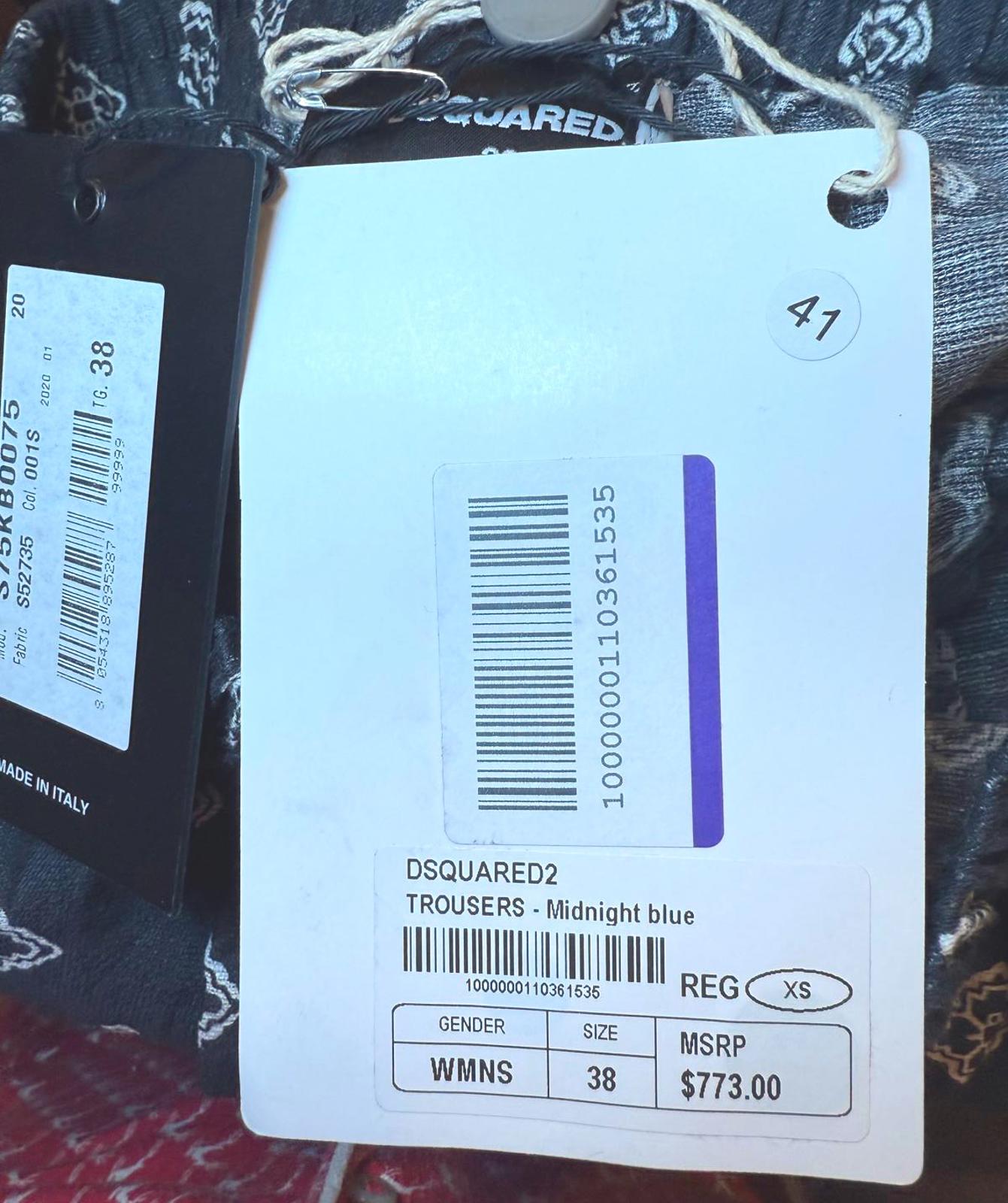Dsquared2 New Women's Printed Lounge Pants, size 38/US 2