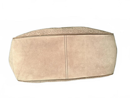 Celine Tan Suede and Leather Boogie Bag