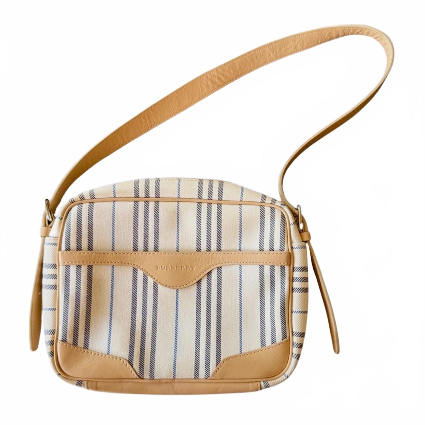 Burberry Nova Check Shoulder Bag Canvas Beige Shoulder Bag