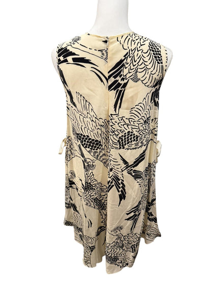 New RED Valentino Silk Bird Print Sleeveless Dress, Size 40 (US 4–6)
