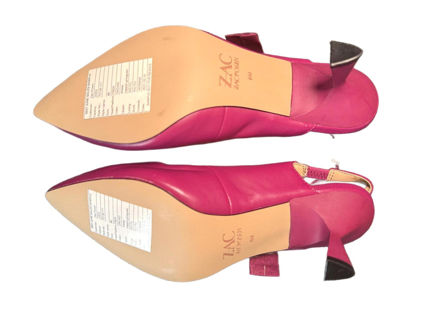 Zac Posen Slingback Heels with Bow Detail, size 6