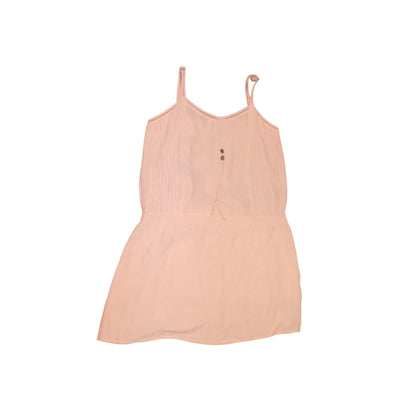 Anine Bing Womens Light Pink Sleeveless Mini Dress With Adjustable Straps & Pleated Details Size L