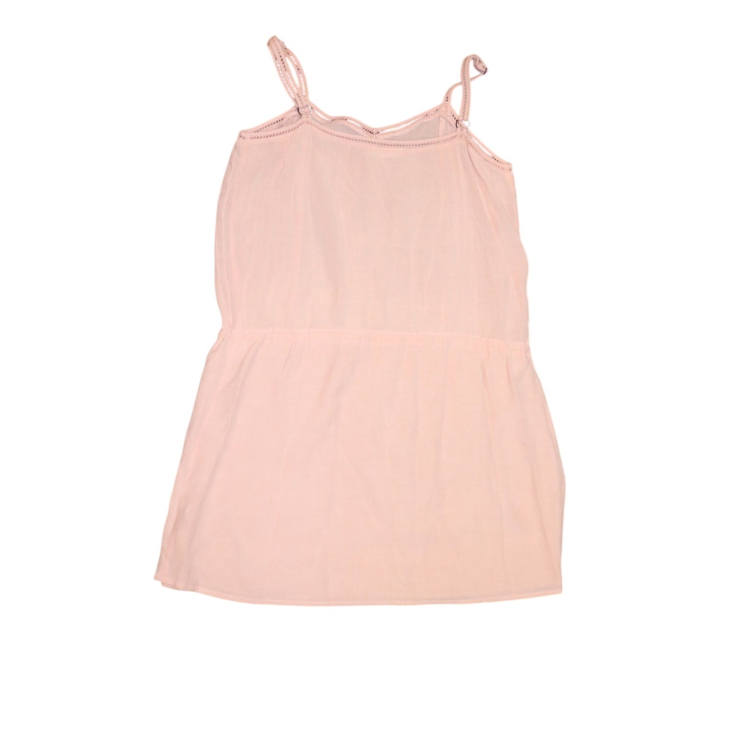 Anine Bing Womens Light Pink Sleeveless Mini Dress With Adjustable Straps & Pleated Details Size L