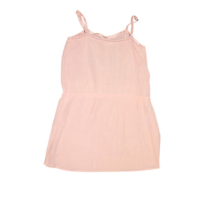 Anine Bing Womens Light Pink Sleeveless Mini Dress With Adjustable Straps & Pleated Details Size L