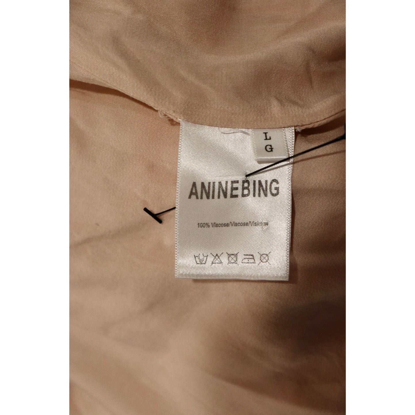 Anine Bing Womens Light Pink Sleeveless Mini Dress With Adjustable Straps & Pleated Details Size L